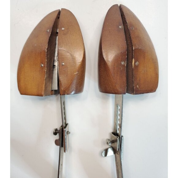 Adjustable Wooden Shoe Stretchers 2-1/2 Metal Hardware 8.5-10-5" - Picture 12 of 16